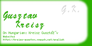 gusztav kreisz business card